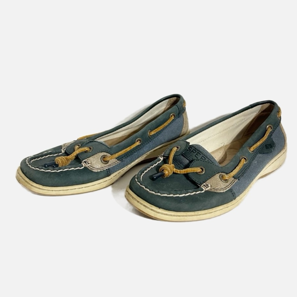 Sperry Women's Teal and Beige Loafers